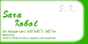 sara kobol business card